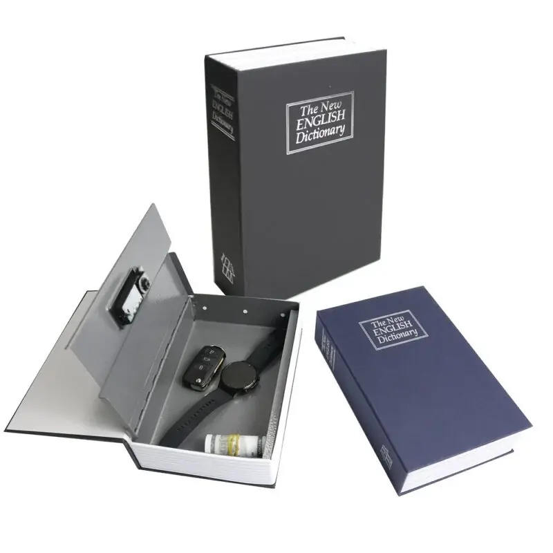 Secure Book Safe With Combination Or Key Lock Hidden Storage Box