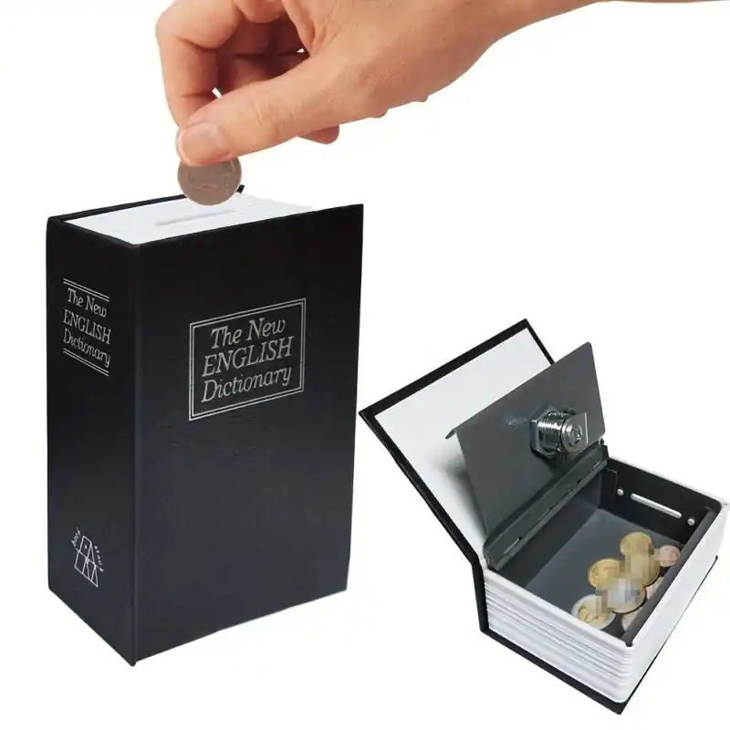 Compact Booksafe With Combination Lock Secure Small Valuables Cash