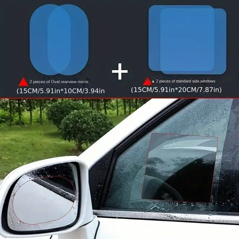 Waterproof Antifog Rearview Mirror Film Durable Clear Car Protection