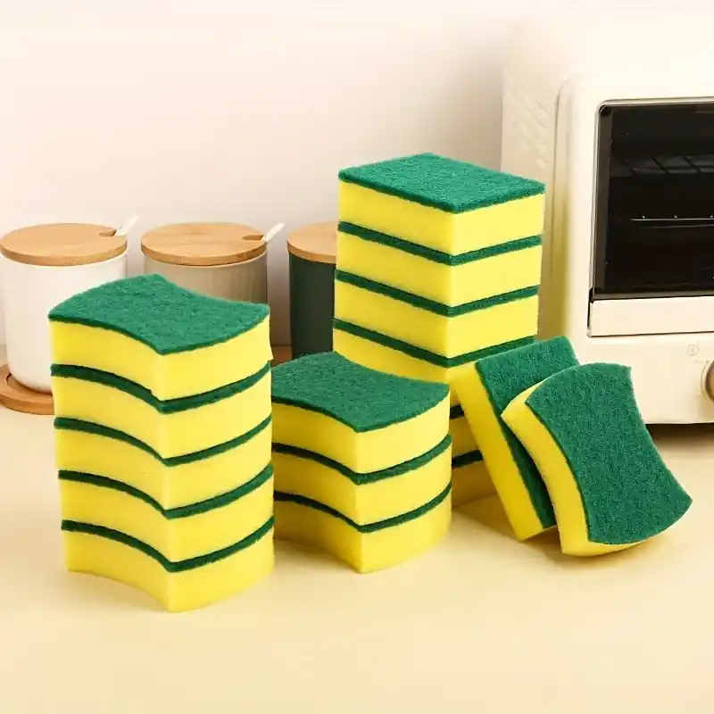Ultimate Kitchen Cleaning Kit Durable Sponges Scouring Pads Pot Brush Set