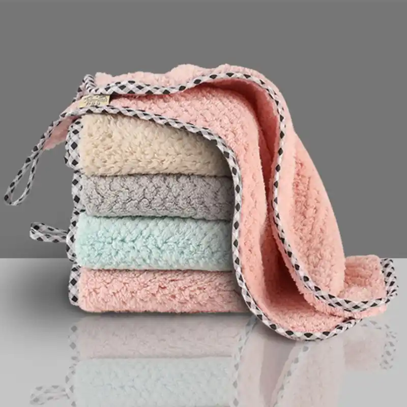 Coastalthemed Super Absorbent Polyester Kitchen Towels Lintfree Quickdrying