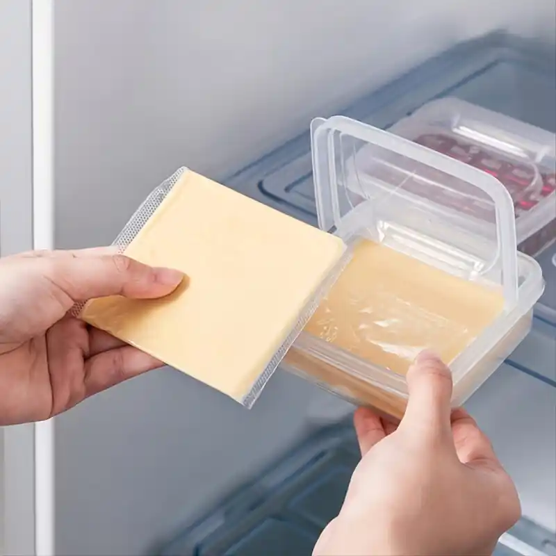 Airtight Bpafree Cheese Crisper Container Stackable Fridge Organizer