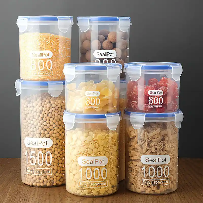 Airtight Plastic Grain Storage Container Preserve Freshness Prevent Spoilage