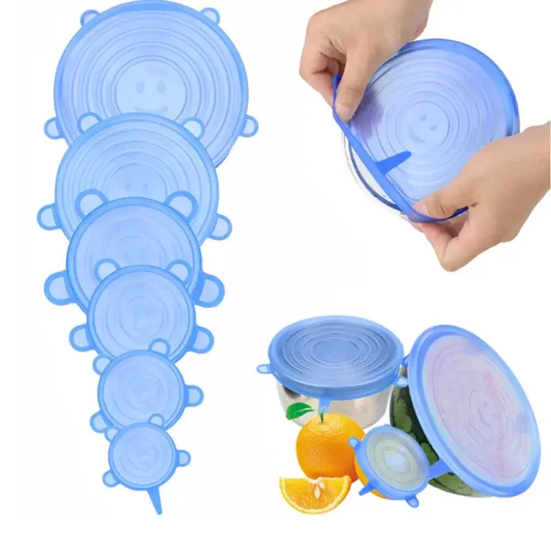 612pcs Silicone Stretch Lids Airtight Spillproof Freshkeeping Food Covers