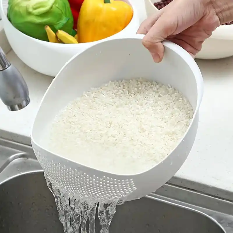 Multifunction Kitchen Washing Basket Quickdrain Veggie Rice Fruit Cleaner