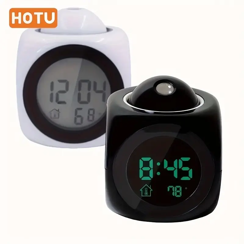 Multifunctional Led Digital Alarm Clock With Voice Thermometer Projection