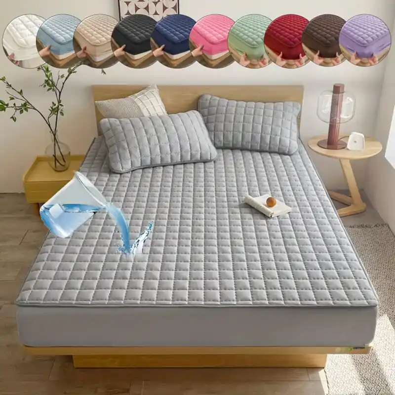 Deluxe Waterproof Hypoallergenic Deep Pocket Mattress Protector Quilted Soft