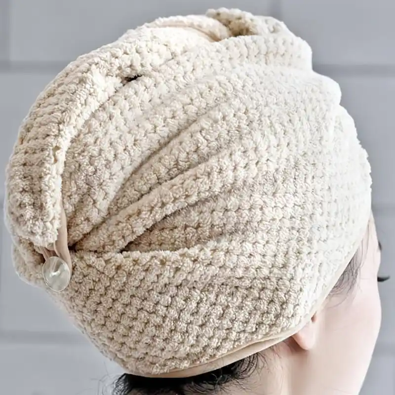 Ultra Absorbent Hair Dryer Cap Bath Towel Set For Adults