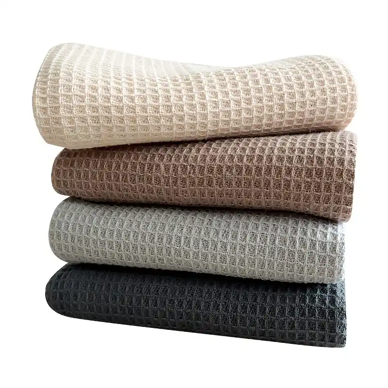 4pcs Ultraabsorbent Waffle Weave Dish Towels Mixed Colors Durable
