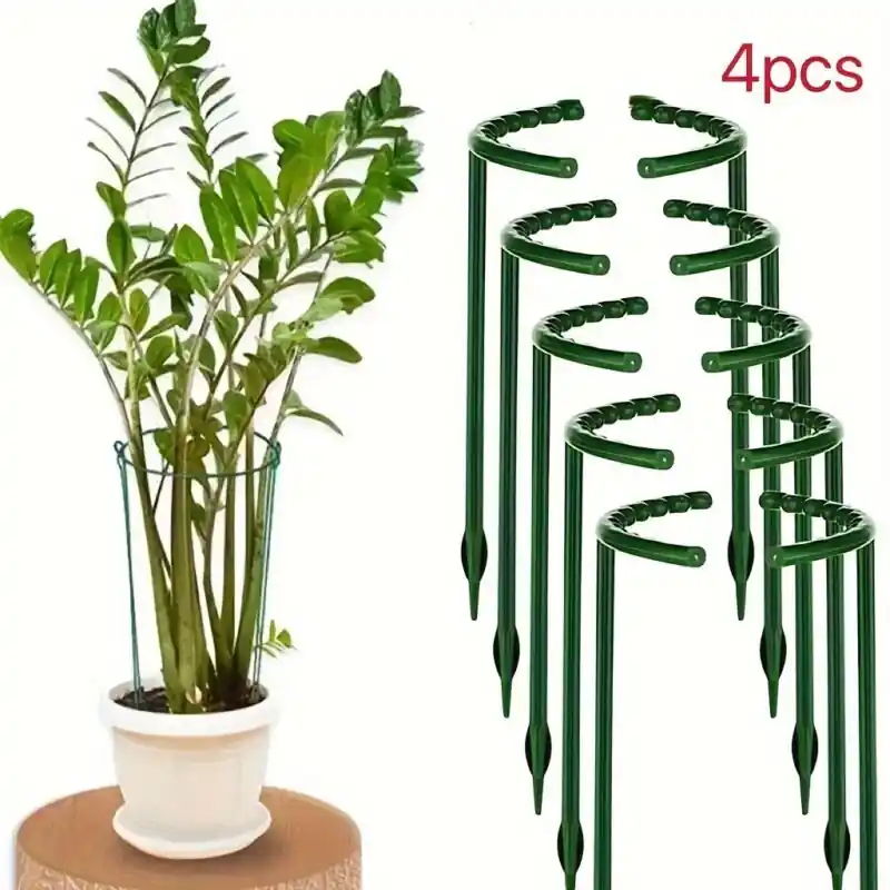 4pcs 984in Plastic Plant Support Rods Indoor Greenhouse Vine Brackets