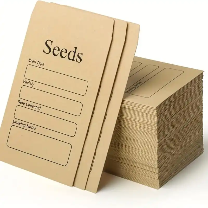 20pcs Kraft Selfadhesive Seed Envelopes Reusable Garden Storage Solution