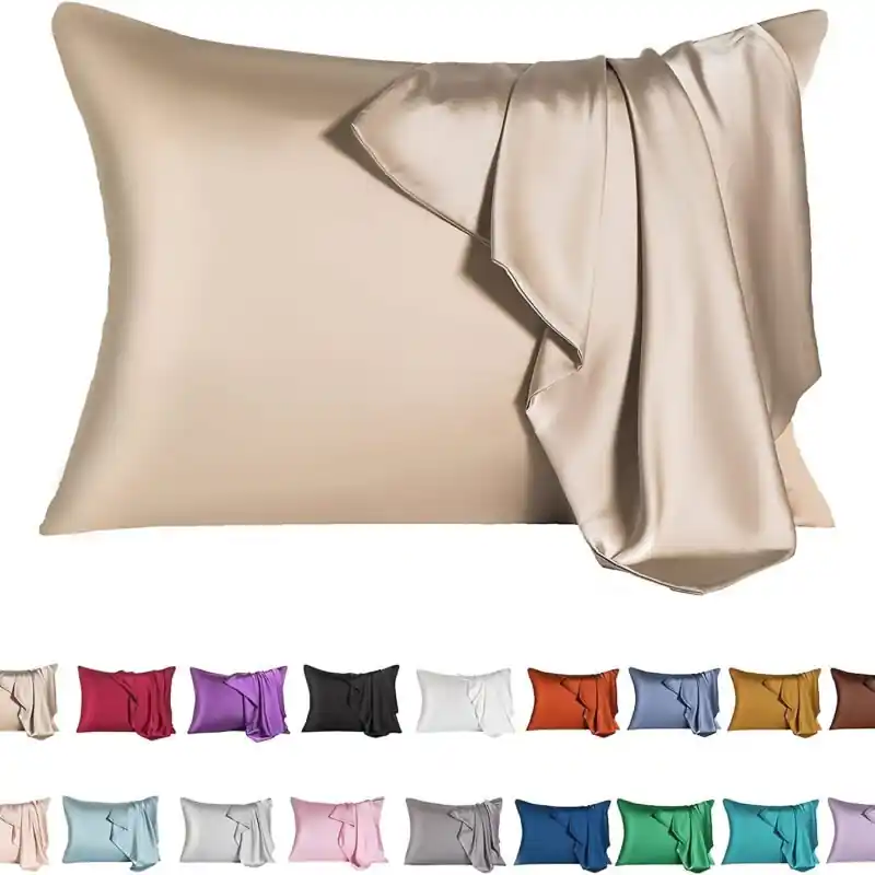 Silky Satin Pillowcases Hypoallergenic Temperature Regulating Luxurious Bedding Duo