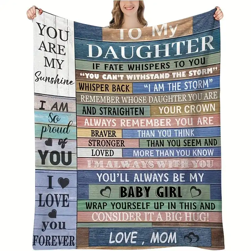 Soft Hypoallergenic To My Daughter Blanket Perfect Gift For Girls