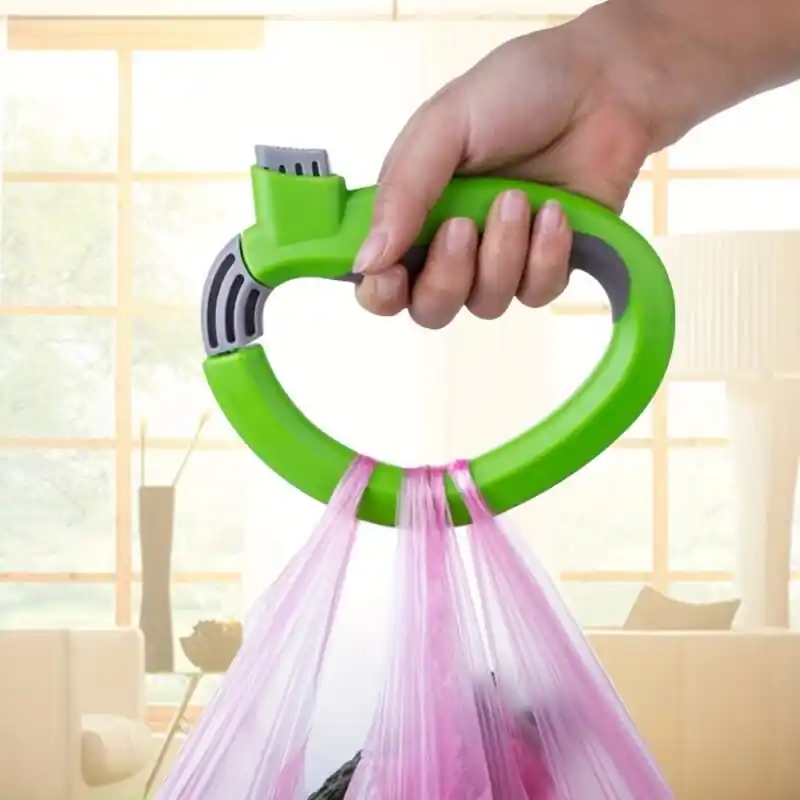 Ergonomic Selflocking Grocery Bag Holder Comfortable Waterresistant Durable Pe Material