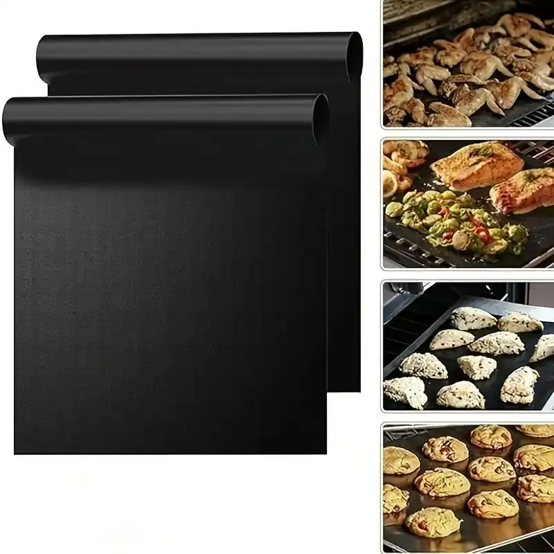 Heavyduty Nonstick Oven Liners 2pack Bpafree Easy Clean Bbq Mats