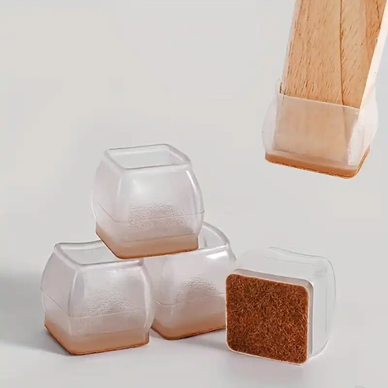 Universal Transparent Silicone Table Foot Cover Mute Waterproof Floor Protector