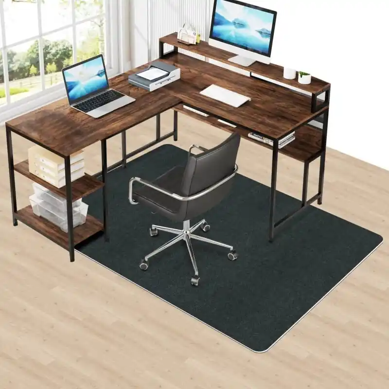 Square Nonslip Chair Mat Durable Hardwood Floor Protector For Home Office