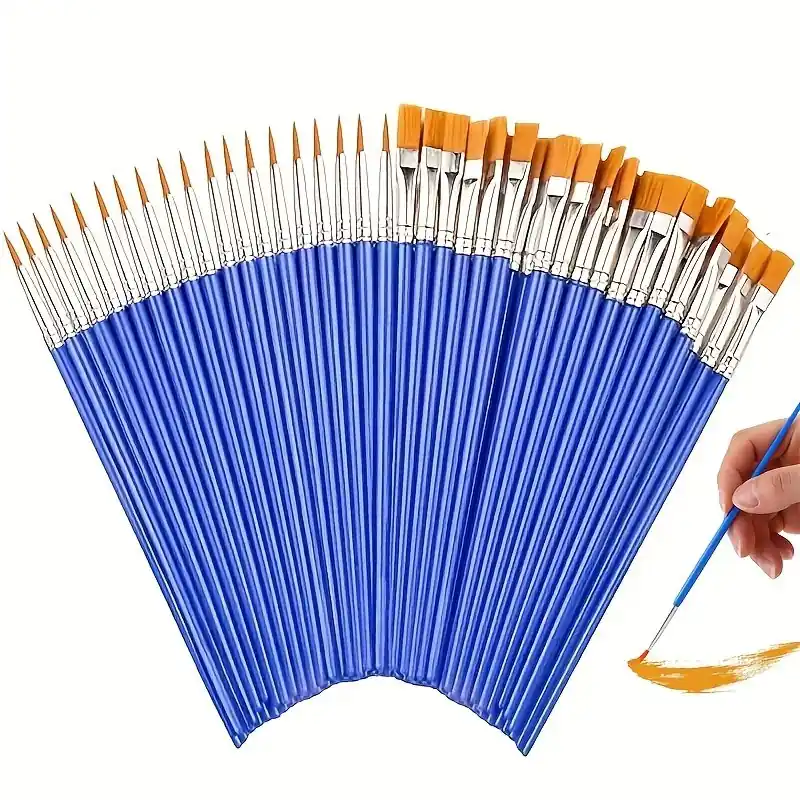 11piece Professional Art Brushes Set For Watercolor Acrylic Oil Face Painting