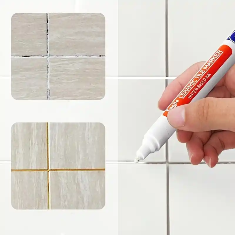 White Waterproof Tile Grout Pen Seam Repair For Bathroom Floor