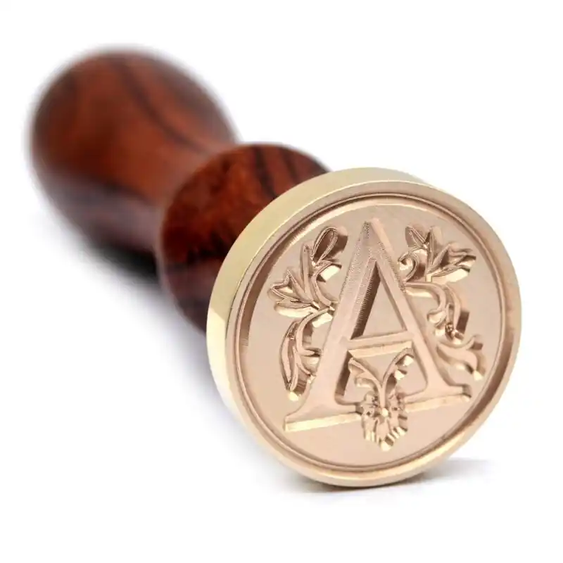 Vintage Retro Wax Seal Stamp Am Letters Antique Style