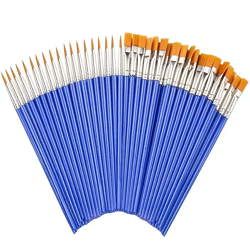Professional 10pc Artist Brush Set Durable Versatile Ideal For Fine Detailing