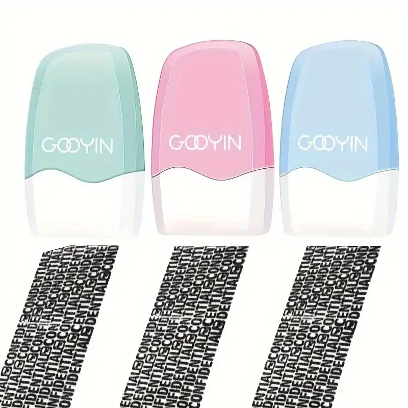 Identity Protector Roller Stamp Secure Privacy Durable Rectangle Design Block Unwanted Access