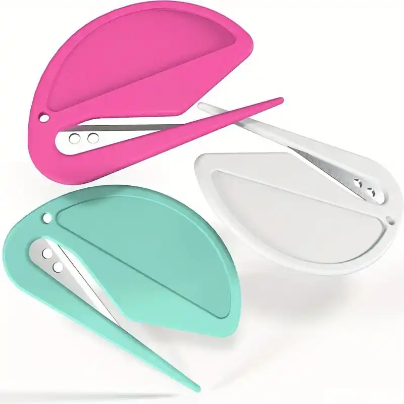3pcs Sharp Desktop Letter Openers Vibrant Colors 3 Pack Effortless Envelope Opening