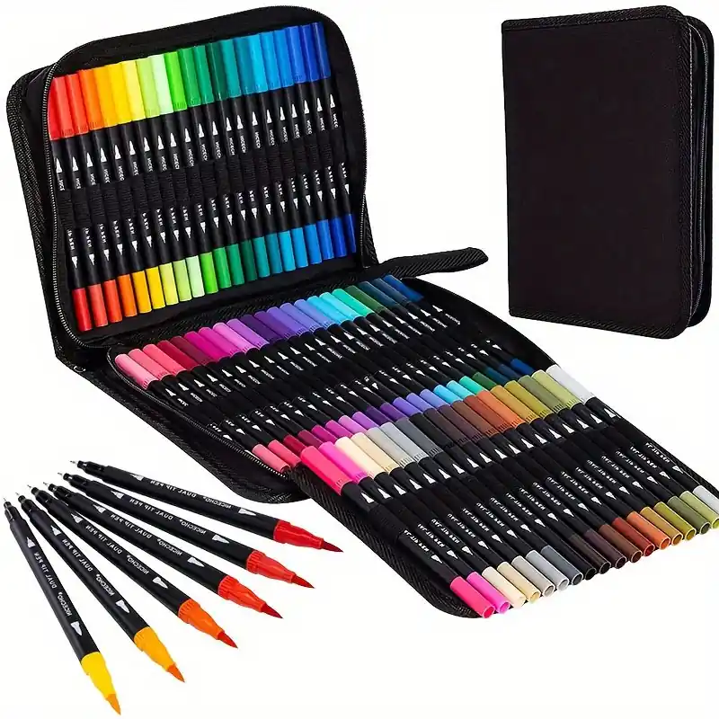 Dualtip Marker Pens For Artists Quickdry Ergonomic Giftready