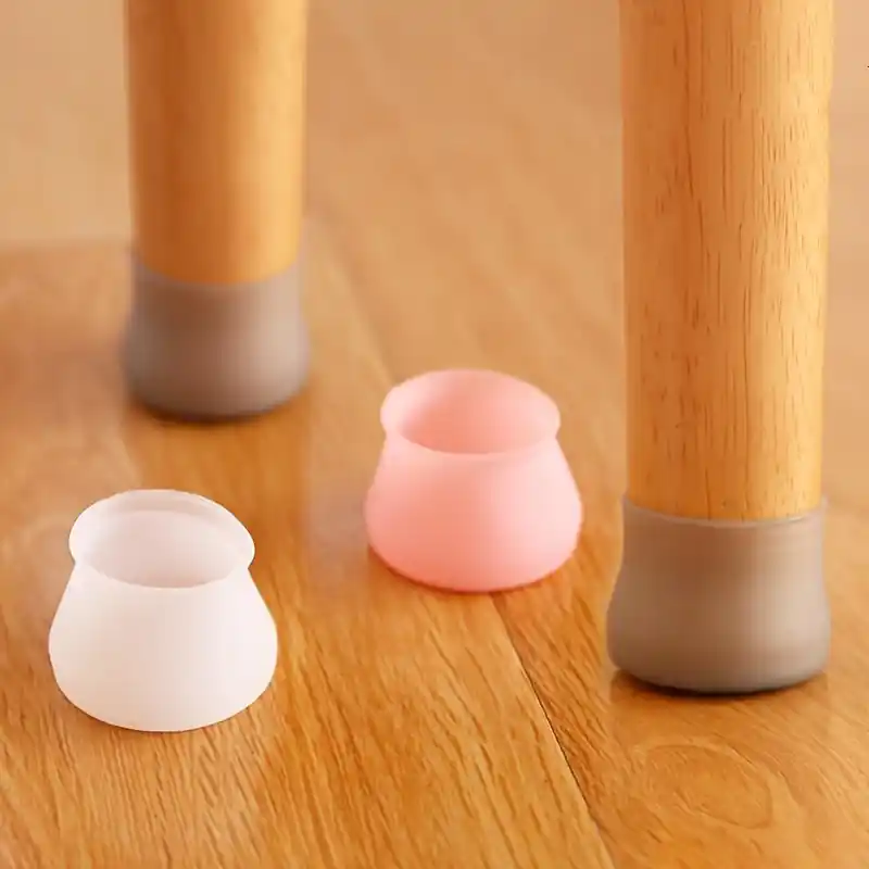 4pcs Silicone Chair Leg Protectors Durable Nonslip Floor Guards