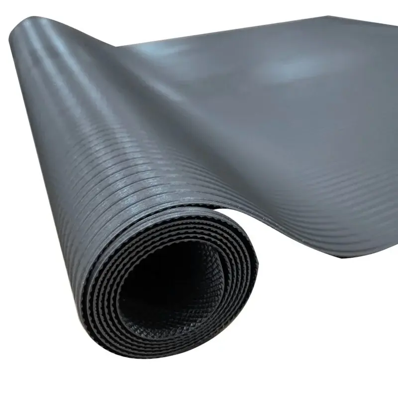 Heavy Duty Black Vgroove Vinyl Utility Floor Runner 256×6