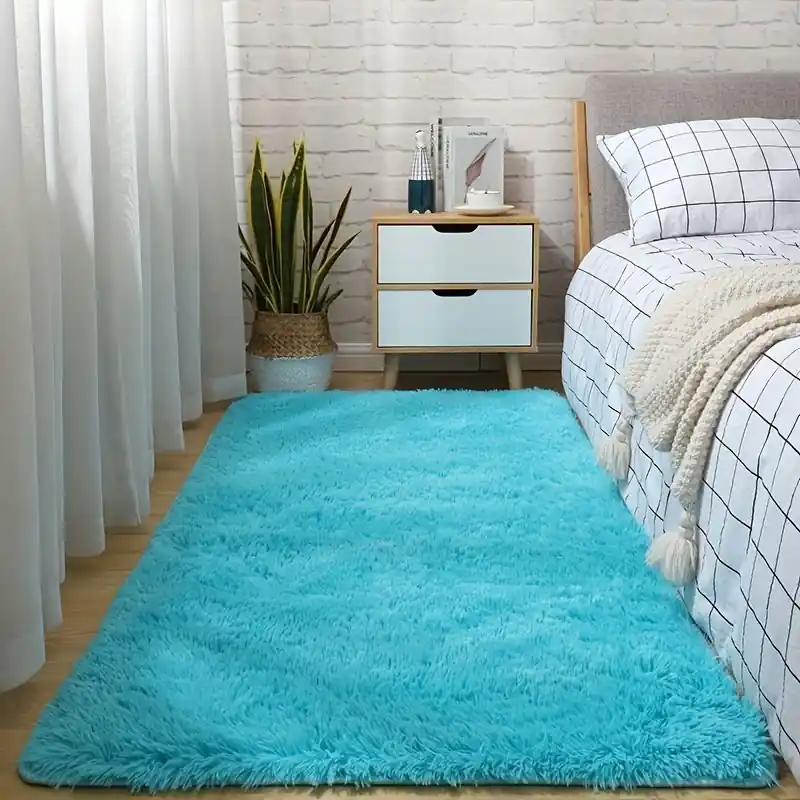 Luxurious Silkwool Blend Plush Carpet For Girls Bedroom Decor