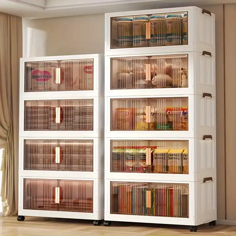 Extra Large Foldable Storage Box With Doors Versatile Organizer