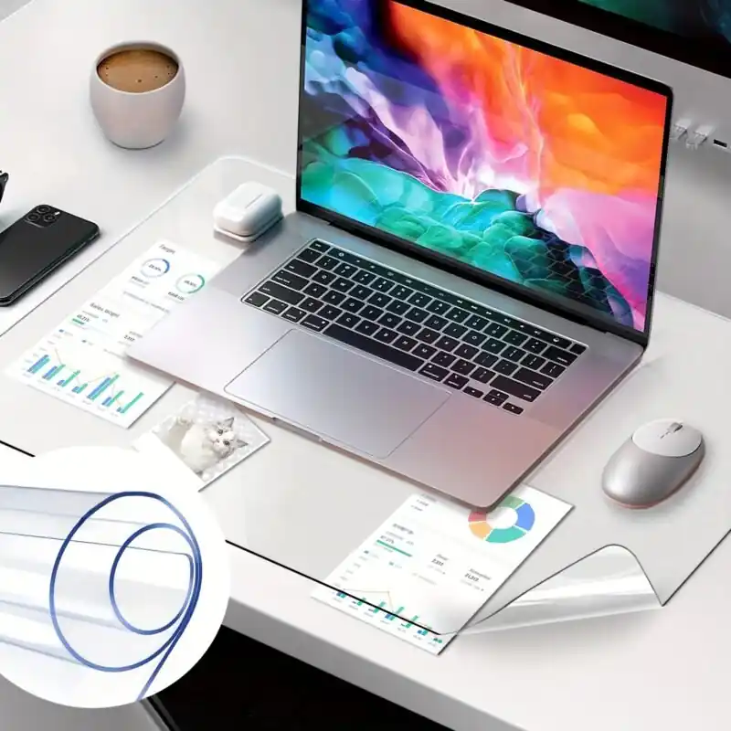 Transparent Waterproof Desk Pad Office School Writing Mouse Protection