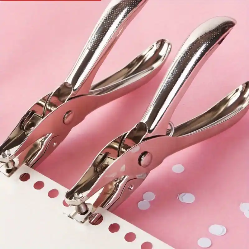 Handheld Metal Paper Puncher Single Hole Batteryfree Scrapbooking Office