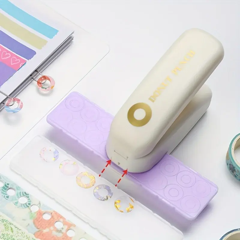 Durable Donutshaped Hole Punch For Binders Paper Tape Crafts