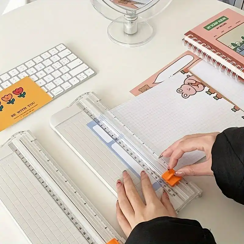 Compact Sliding Desktop Paper Cutter Portable Manual Ideal For Students