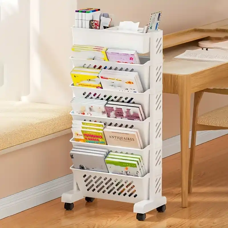 Adjustable Desk Bookshelf Organizer Spacesaving Office Dorm Home Storage Solution