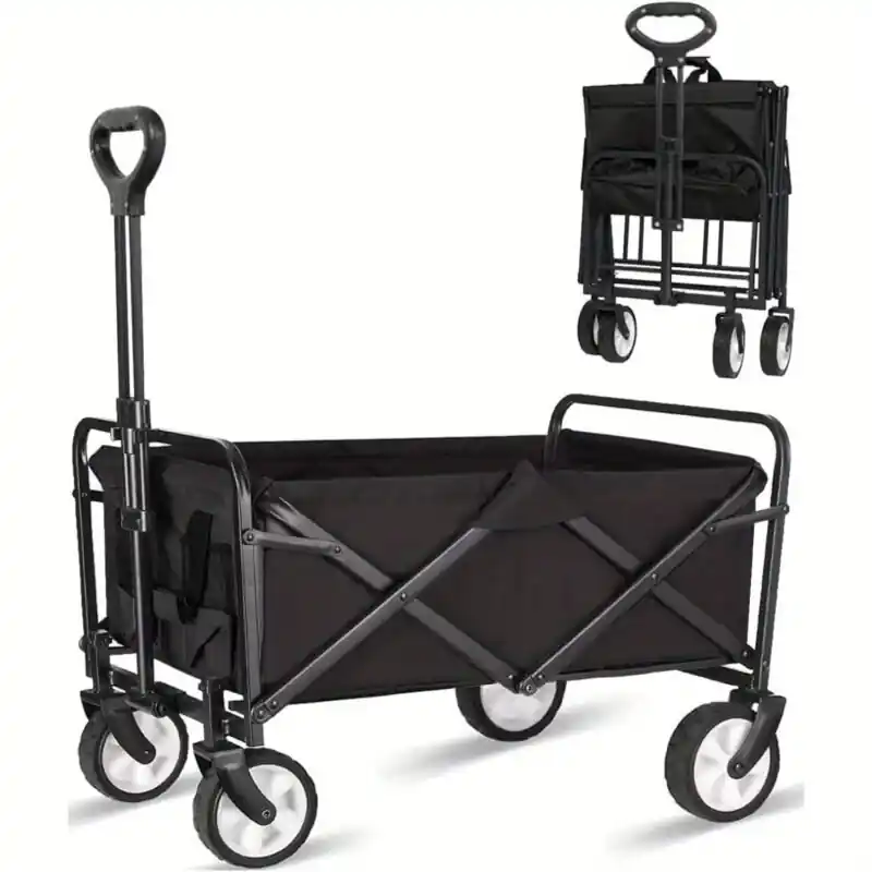 Heavy Duty Collapsible Wagon Extralarge Portable Fourwheel Cart For Camping