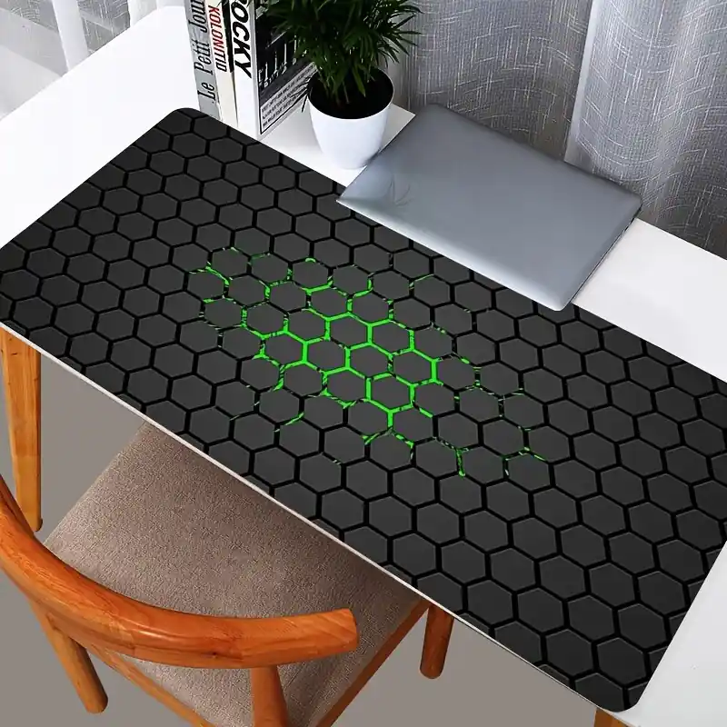 Ergonomic Nonslip Rubber Hex Honeycomb Gaming Mouse Pad Large Waterresistant Mat
