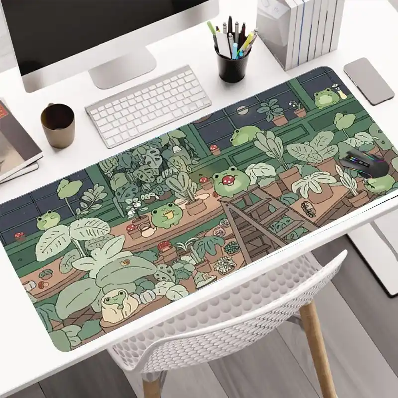Ergonomic Kawaii Frog Gaming Mouse Pad Nonslip Waterproof Durable