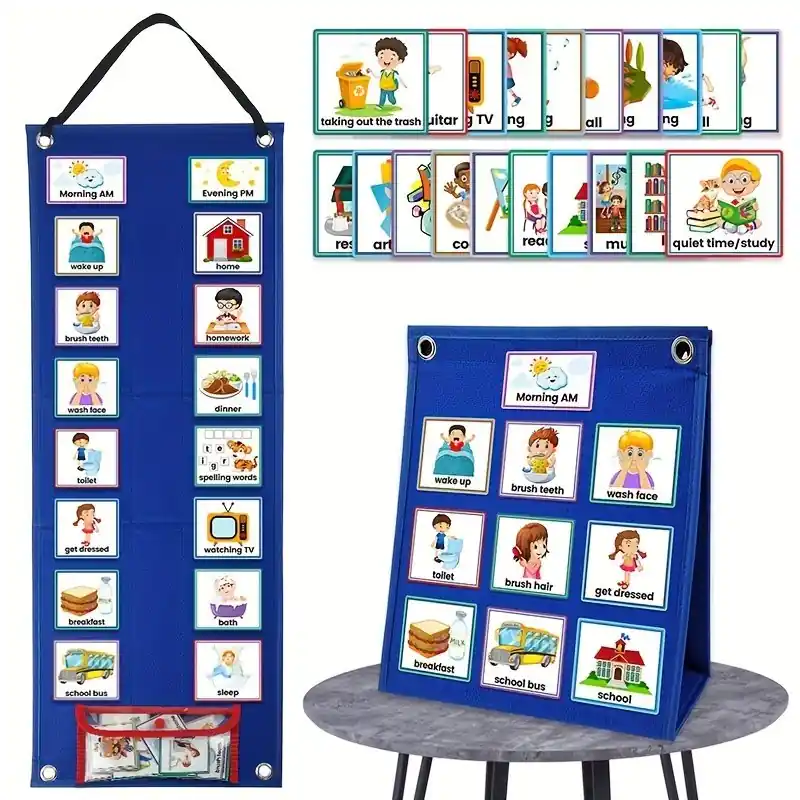 Autism Daily Schedule Board 70 Visual Cards For Home Learning Routine