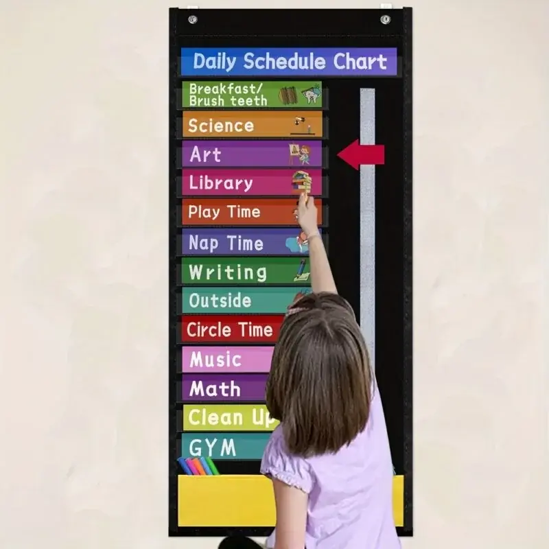 31pattern Classroom Calendar Set 18×51 Yellow Board With Storage