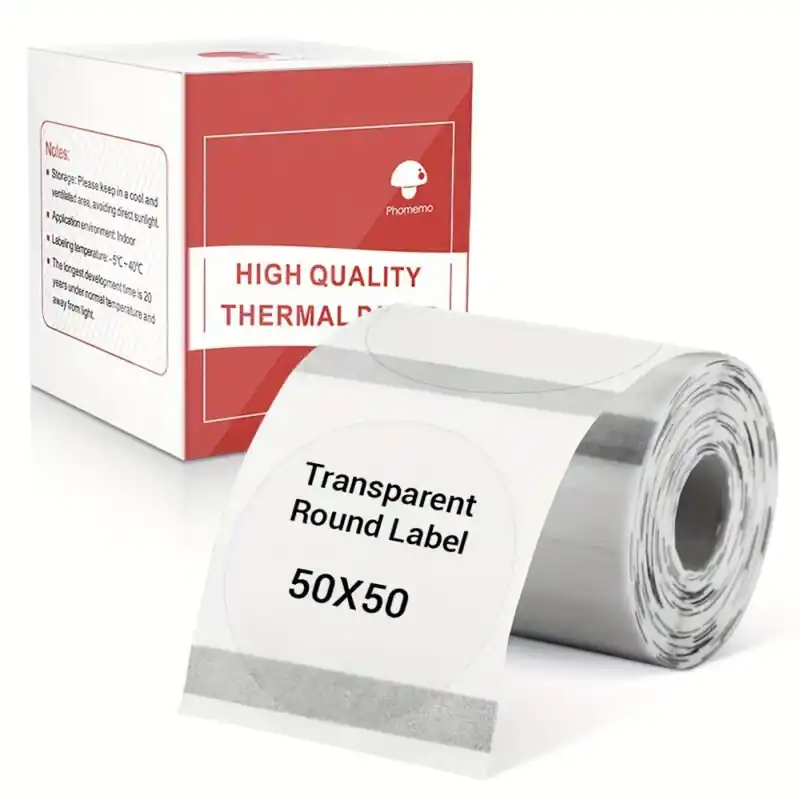 Multipurpose Round Labels 50x50mm For Phomemo Printers Unique Designs