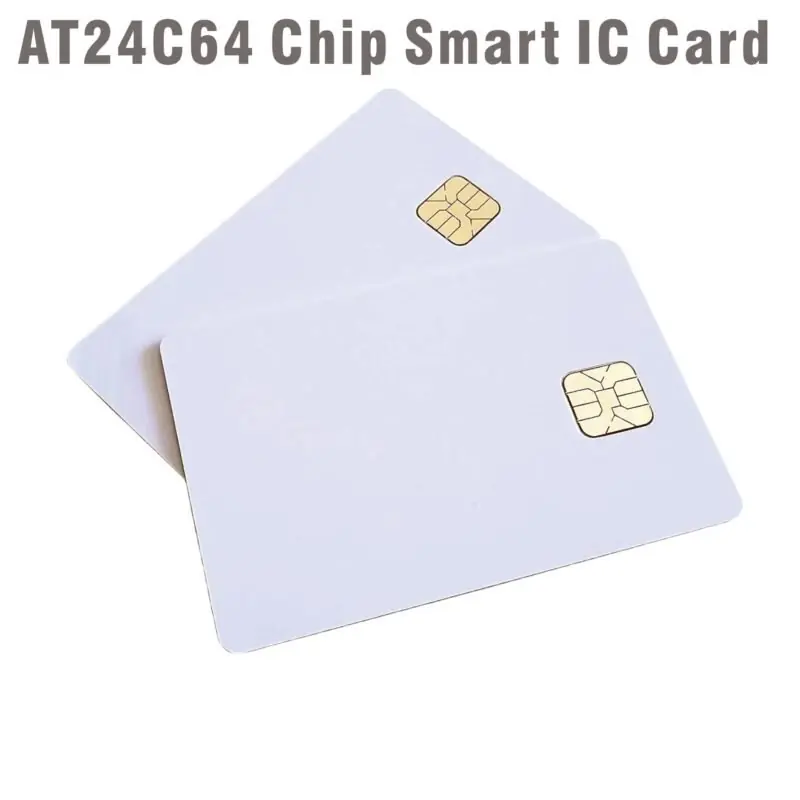 10x White Printable Pvc Ic Cards 64k Eeprom Memory