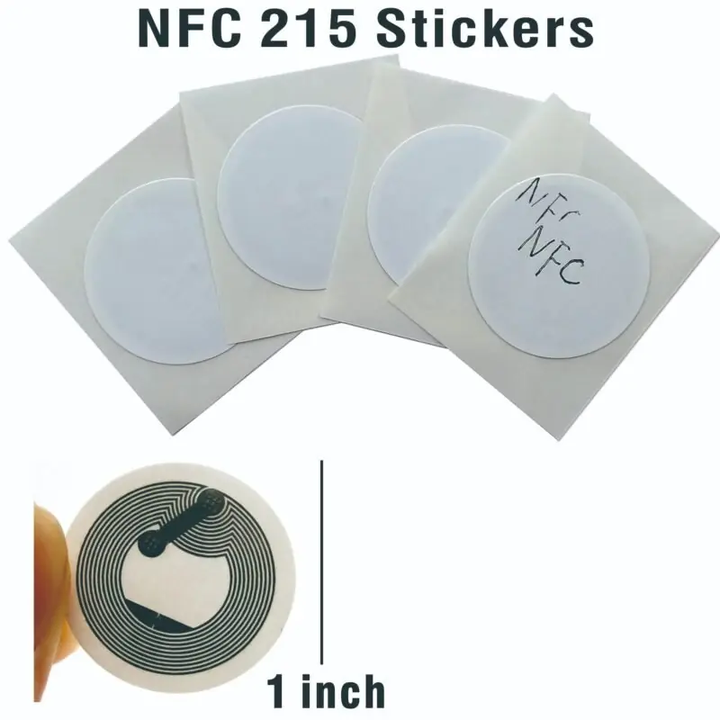 Blank Rewritable Nfc 215 Tags 25mm Round Rfid Stickers