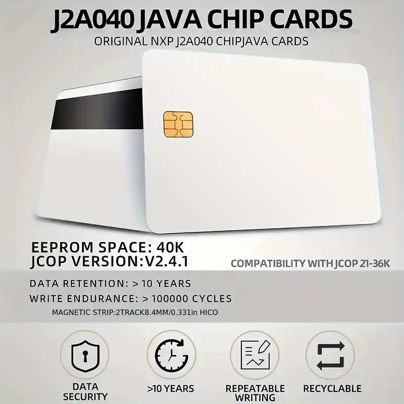 J2a040 Java Jcop Card 40k With Hico Magnetic Stripe 1 Pack