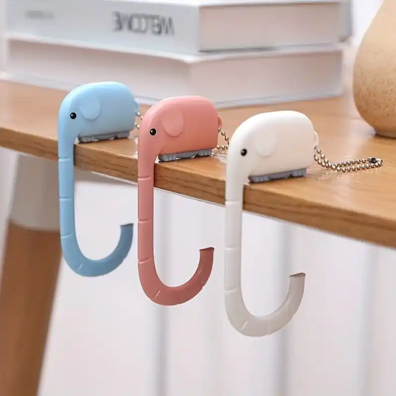 Charming Nonslip Elephant Bag Hook Secure Table Desk Storage