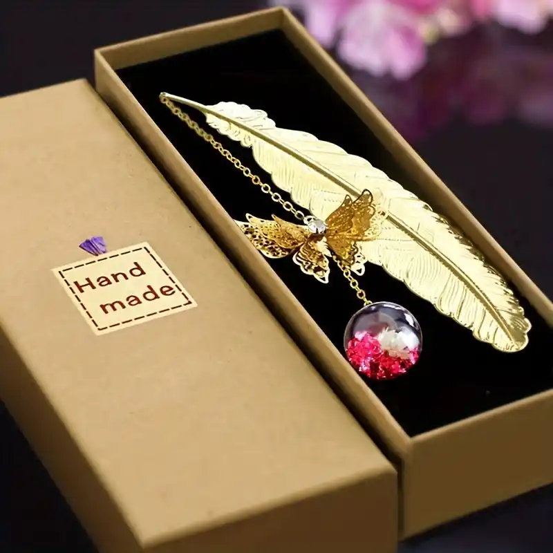 Elegant Copper Feather Butterfly Unique Chinese Style Gift Item