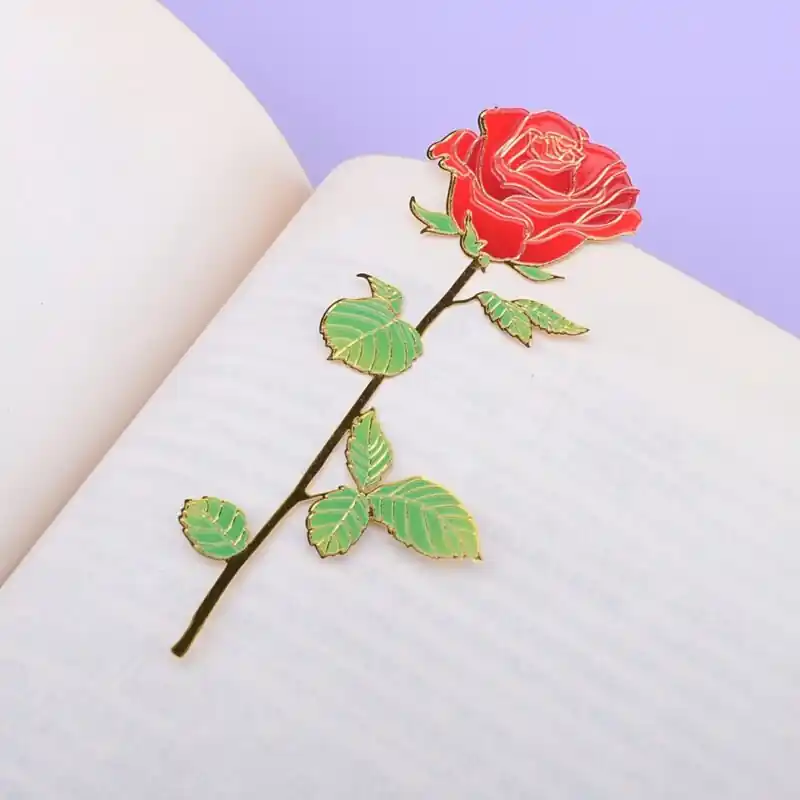 Elegant Copper Red Rose Design Perfect Gift For Book Lovers