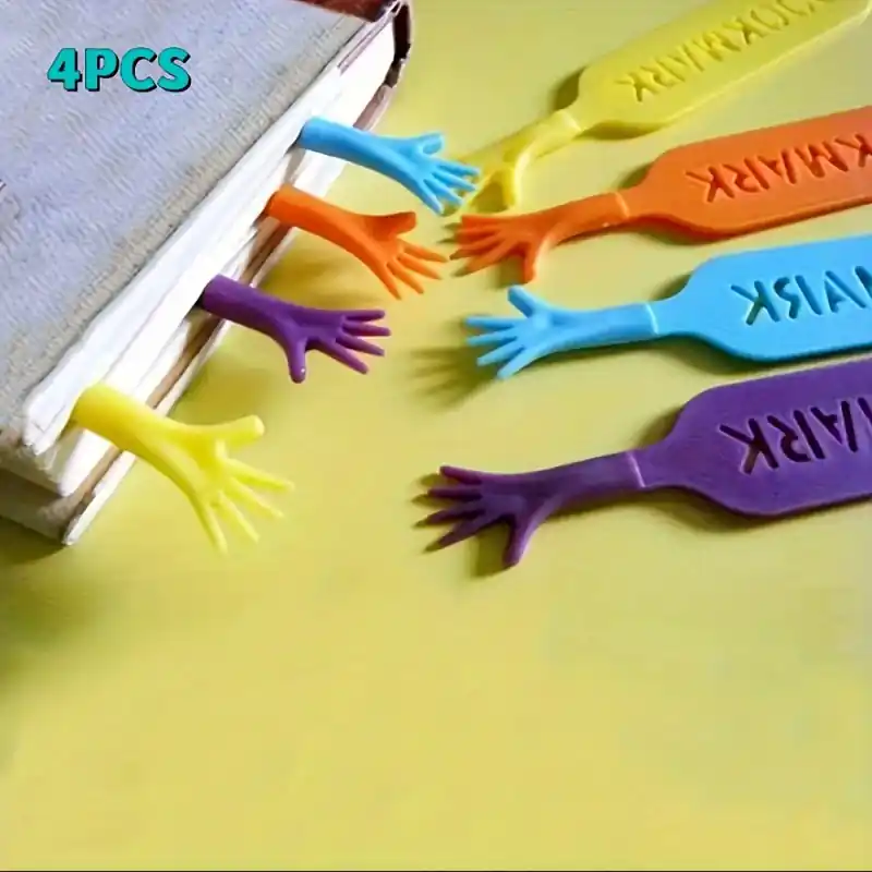 Colorful Fingershaped Bookmarks Fun Educational Tool For Students Readers